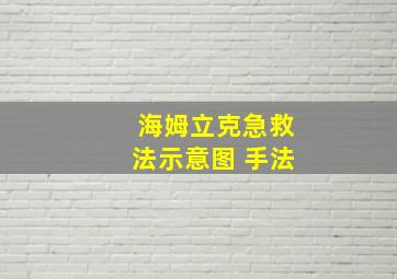 海姆立克急救法示意图 手法